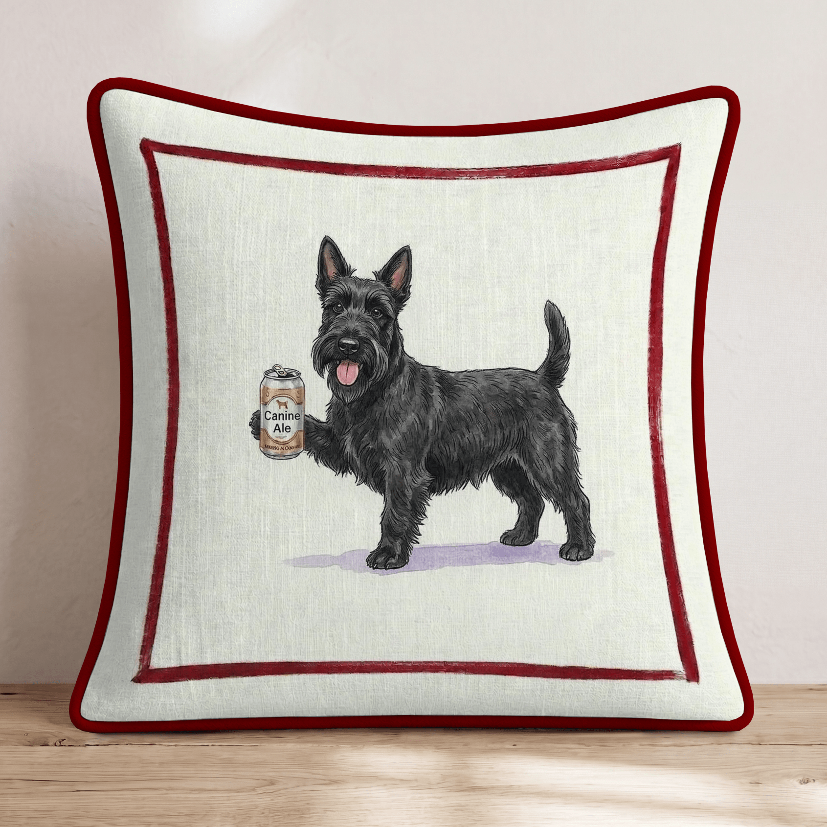 Canine Ale Scottish Terrier Throw Pillow - Hillcroft Home