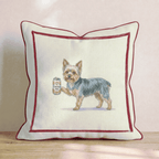 Canine Ale Yorkie Throw Pillow - Hillcroft Home