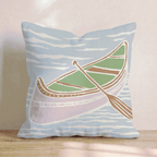 Canoe Competition Throw Pillow - Hillcroft Home