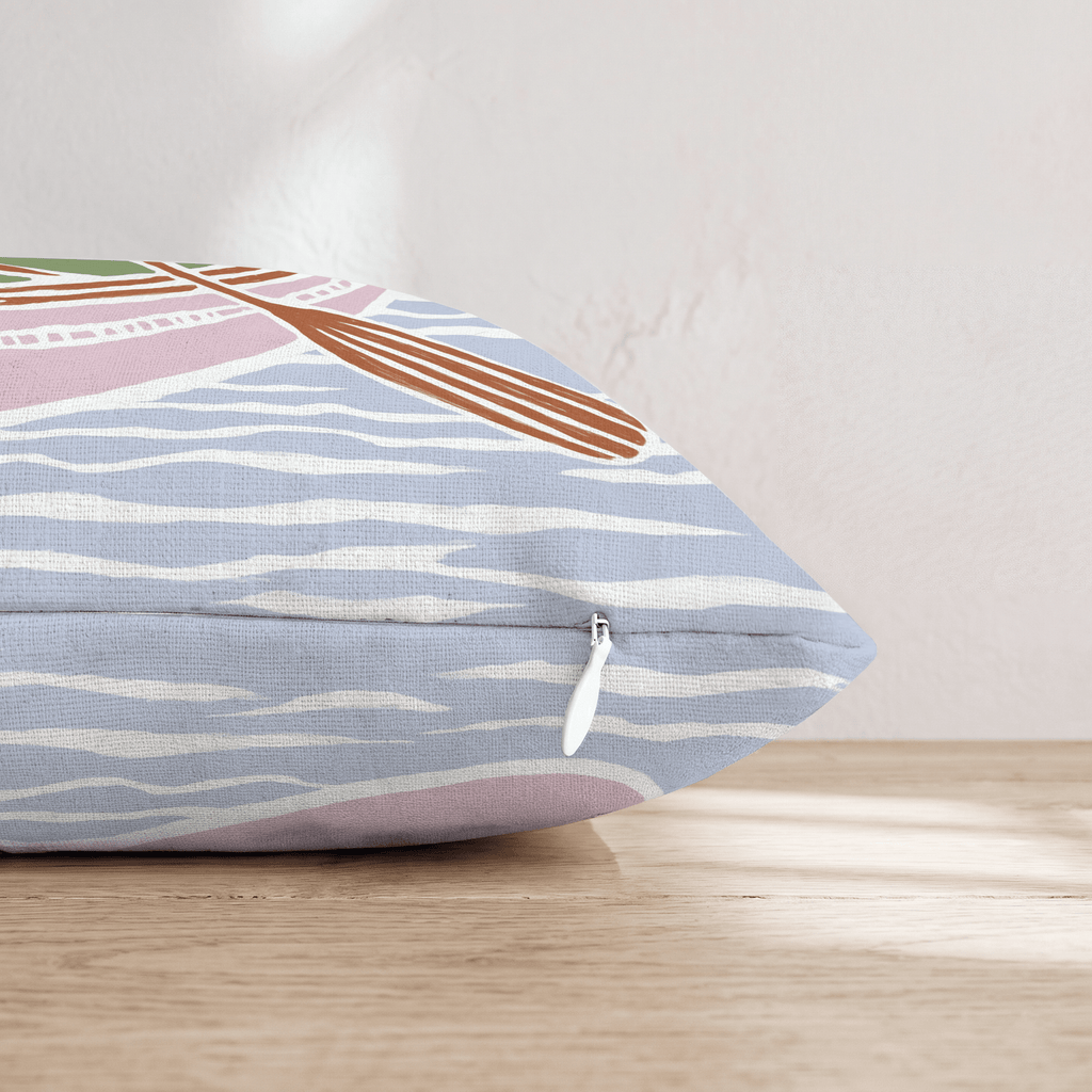 Canoe Competition Throw Pillow - Hillcroft Home