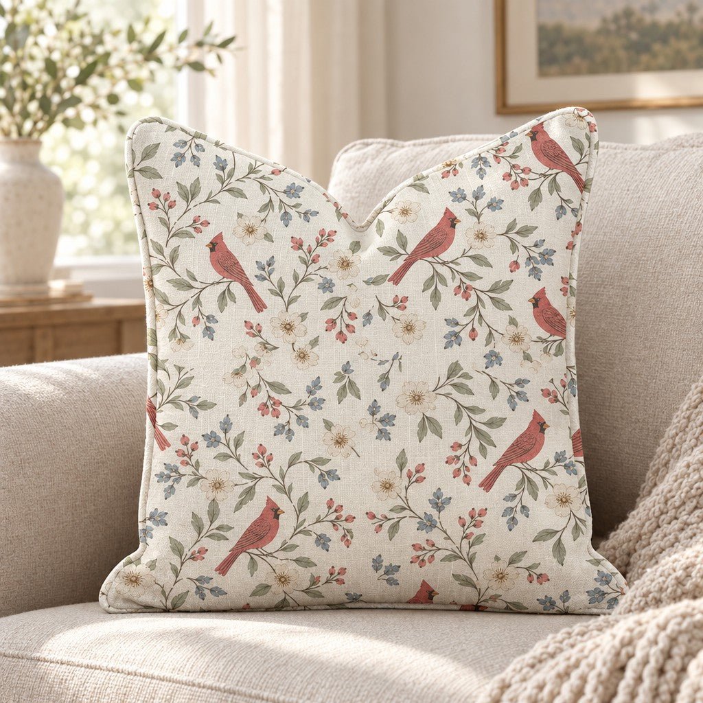 Cardinal Grove Throw Pillow throw pillow - Hillcroft Home