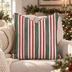 Carousel Stripe Scarlett Throw Pillow throw pillow - Hillcroft Home