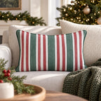 Carousel Stripe Scarlett Throw Pillow throw pillow - Hillcroft Home