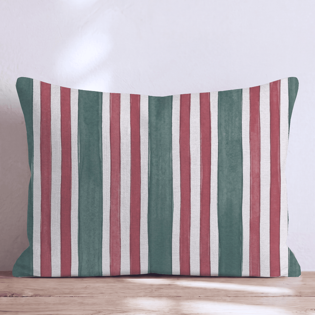 Carousel Stripe Scarlett Throw Pillow throw pillow - Hillcroft Home