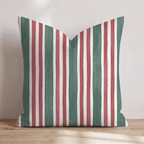 Carousel Stripe Scarlett Throw Pillow throw pillow - Hillcroft Home