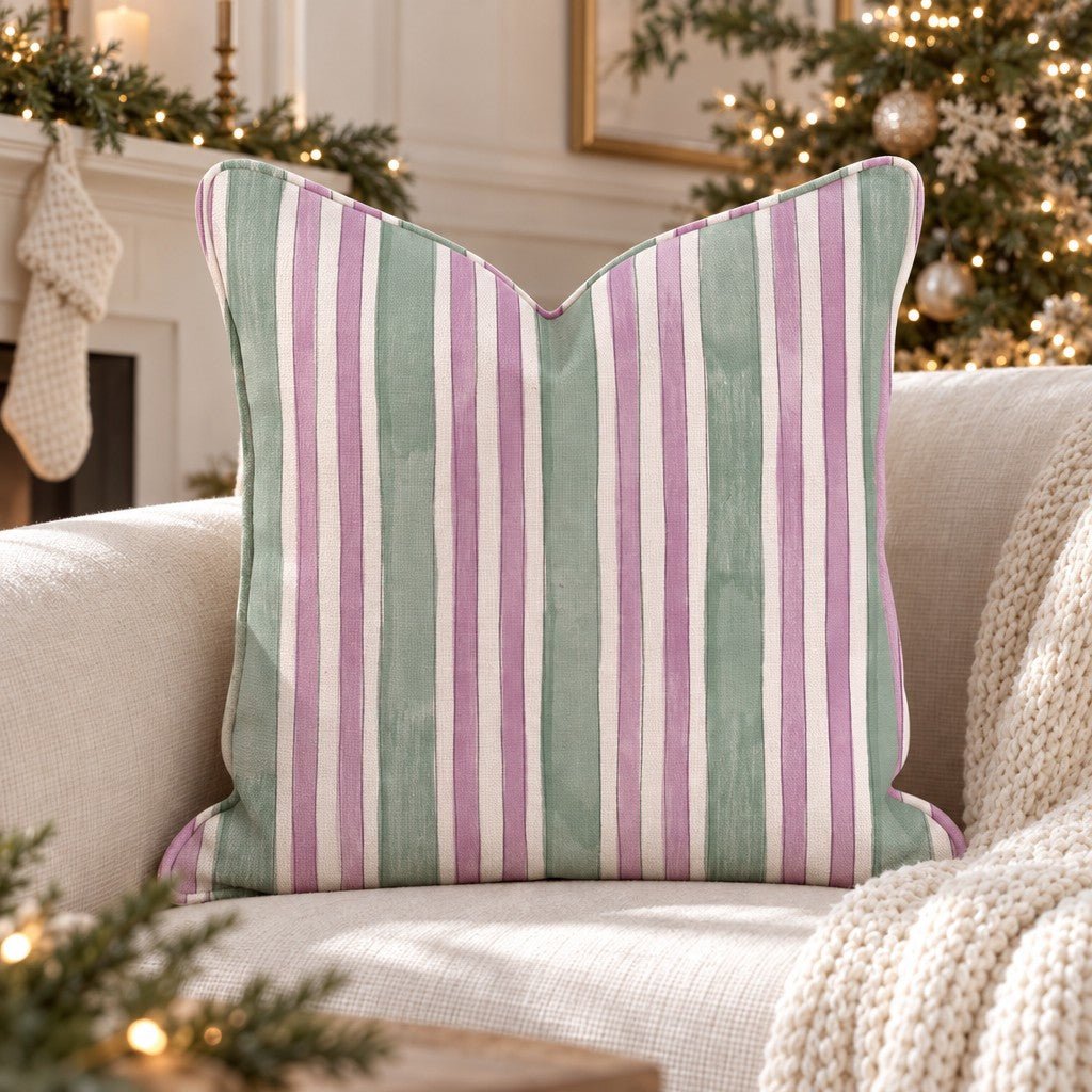 Carousel Stripe Sorbet Throw Pillow throw pillow - Hillcroft Home