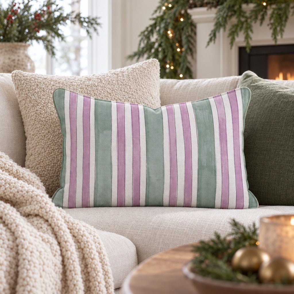 Carousel Stripe Sorbet Throw Pillow throw pillow - Hillcroft Home