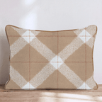 Cashmere Camel Plaid Throw Pillow - Hillcroft Home