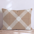 Cashmere Camel Plaid Throw Pillow - Hillcroft Home