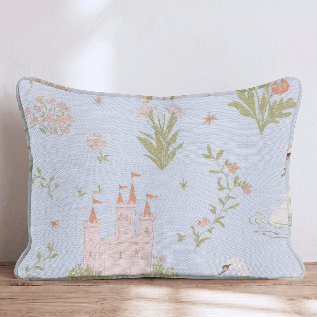 Castle of Swans Throw Pillow - Hillcroft Home