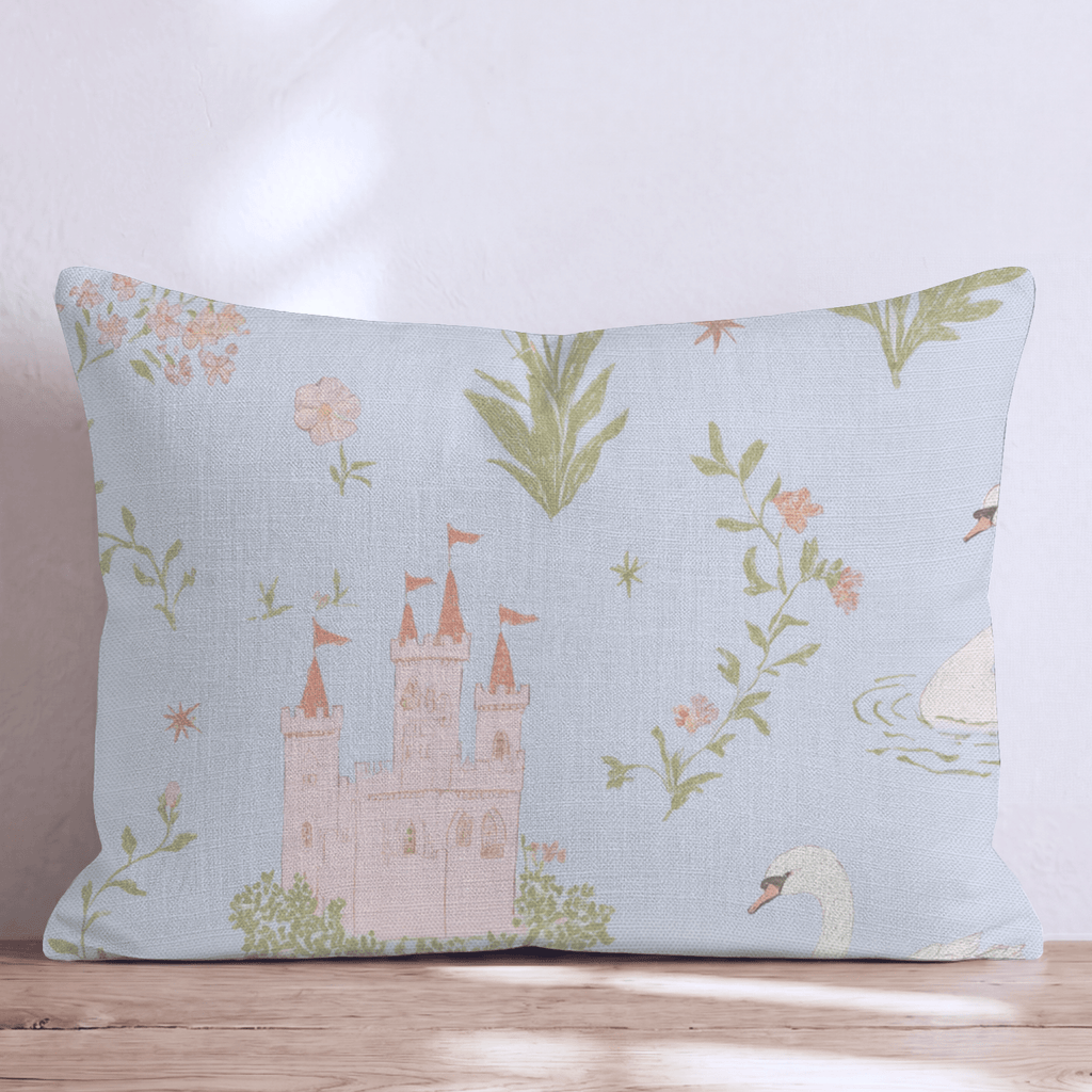 Castle of Swans Throw Pillow - Hillcroft Home
