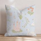 Castle of Swans Throw Pillow - Hillcroft Home