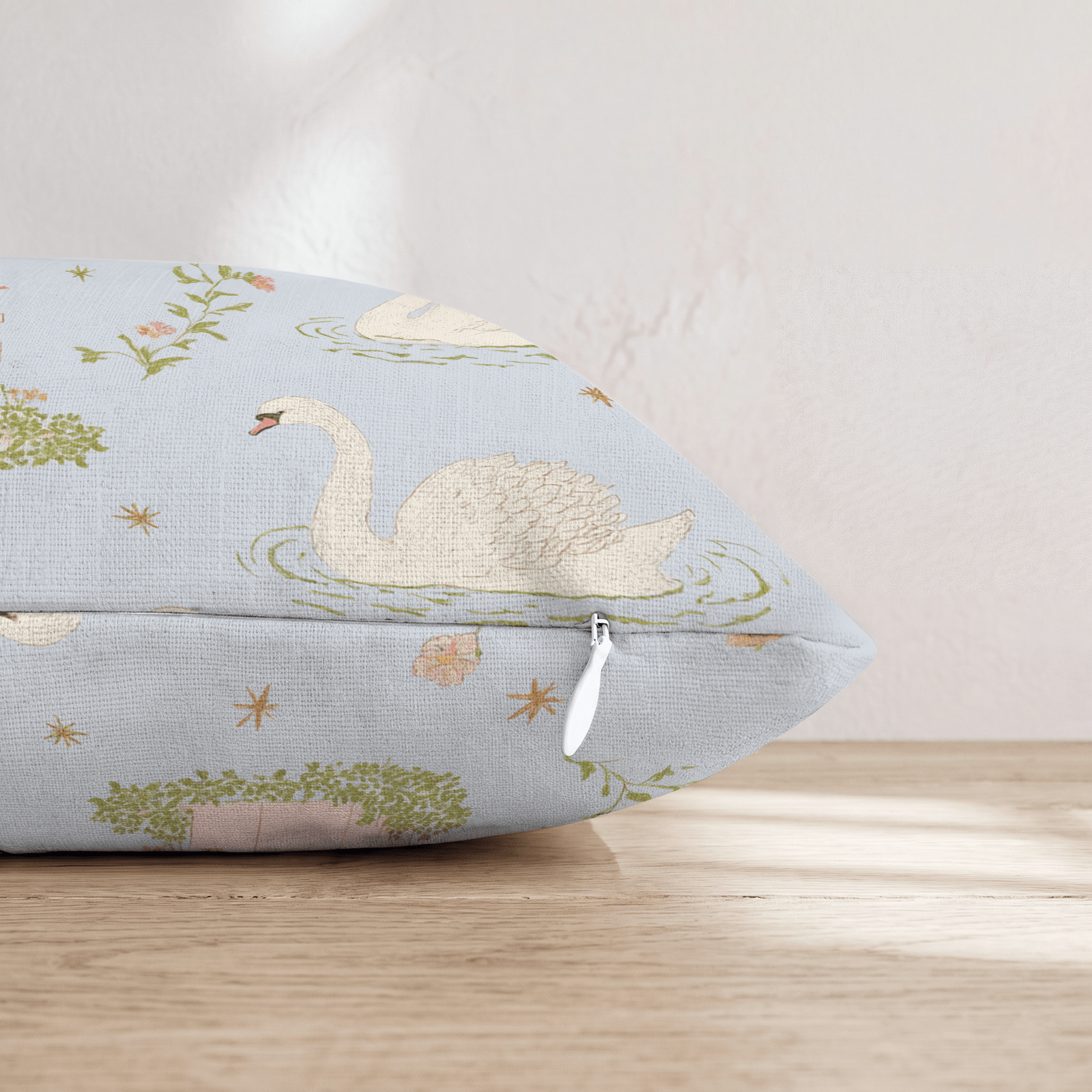 Castle of Swans Throw Pillow - Hillcroft Home