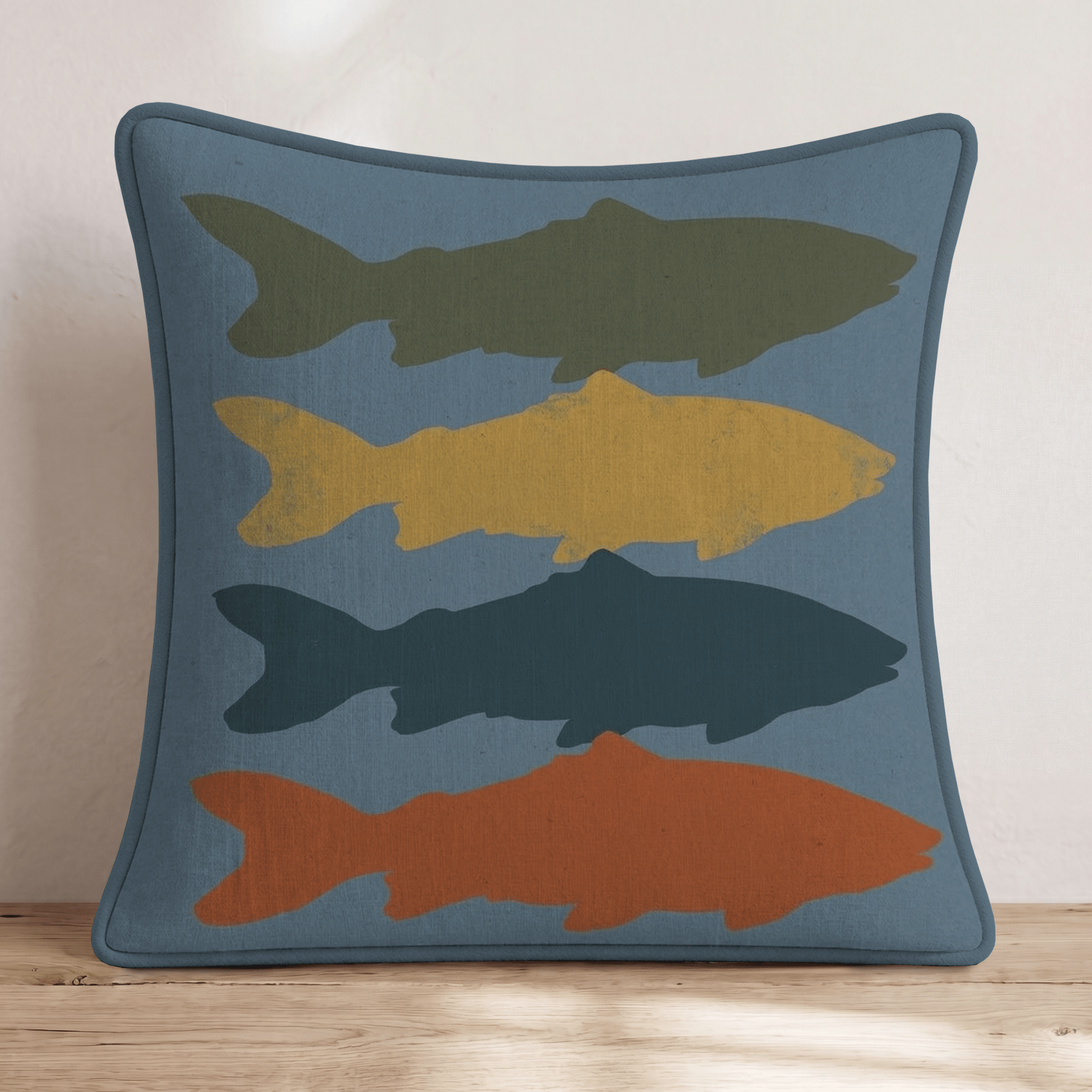 Catfish Quad Throw Pillow - Hillcroft Home