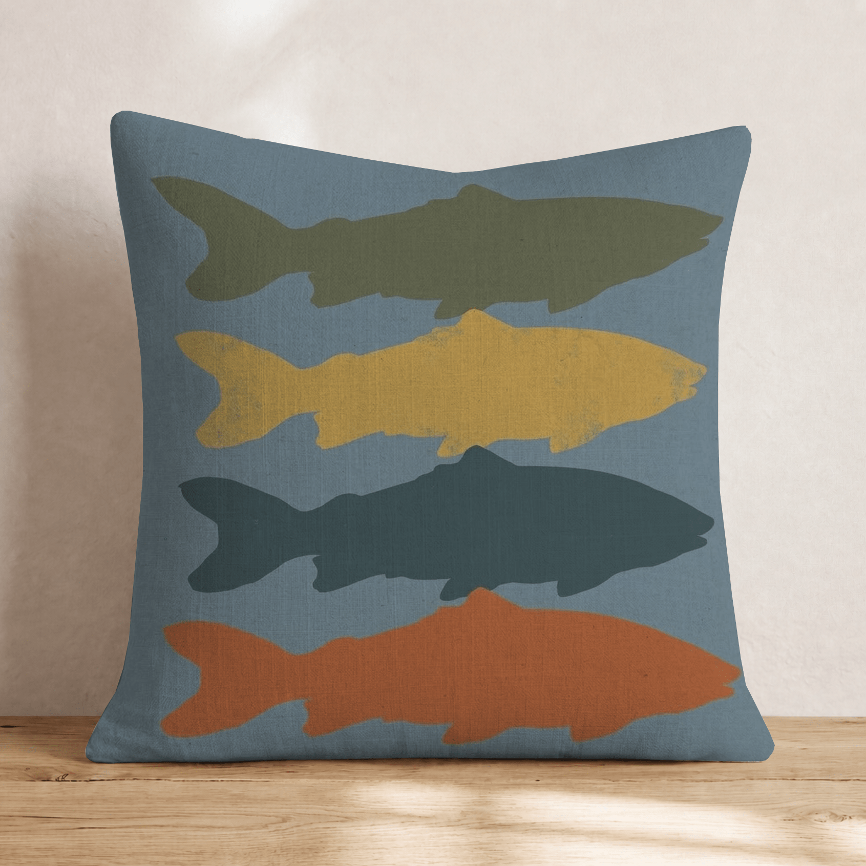 Catfish Quad Throw Pillow - Hillcroft Home