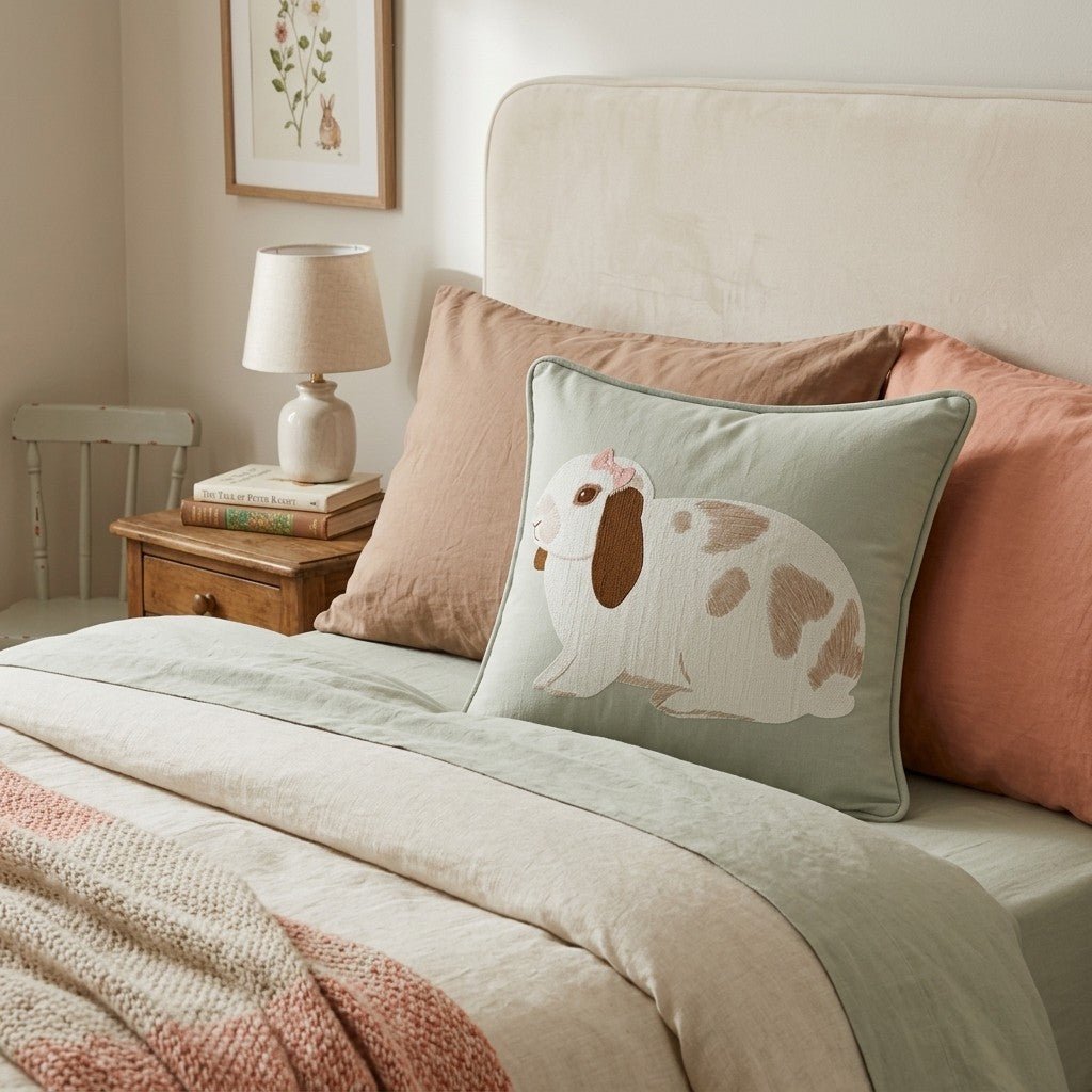 Catherine Bunny Throw Pillow - Hillcroft Home