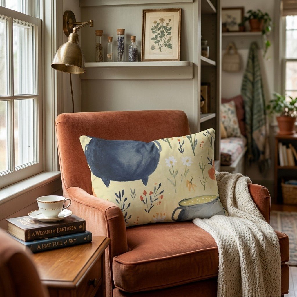 Cauldrons Boiling Throw Pillow - Hillcroft Home