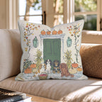 Cavalier King Charles Spaniel Autumn Wander Throw Pillow throw pillow - Hillcroft Home