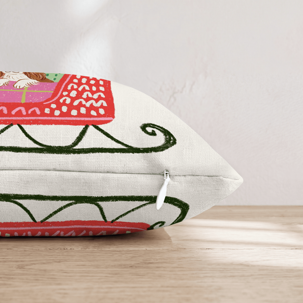 Cavalier King Charles Spaniel Gift Sleigh Throw Pillow - Hillcroft Home