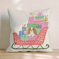 Cavalier King Charles Spaniel Gift Sleigh Throw Pillow - Hillcroft Home