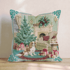 Cavalier King Charles Spaniel Holly Parlor Throw Pillow - Hillcroft Home