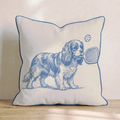 Cavalier King Charles Spaniel Pickleball Throw Pillow - Hillcroft Home