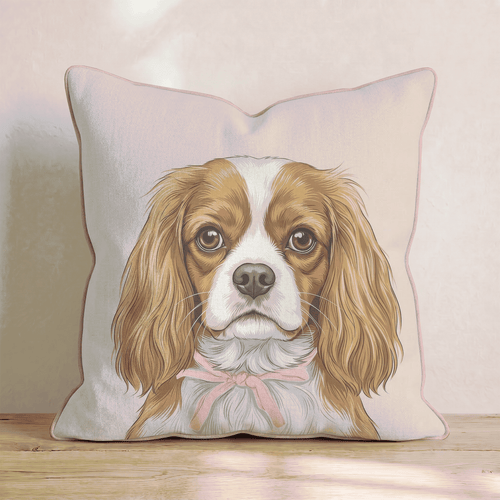 Cavalier King Charles Spaniel Portrait Throw Pillow - Hillcroft Home