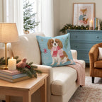 Cavalier King Charles Spaniel Scarf Throw Pillow throw pillow - Hillcroft Home