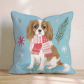 Cavalier King Charles Spaniel Scarf Throw Pillow - Hillcroft Home