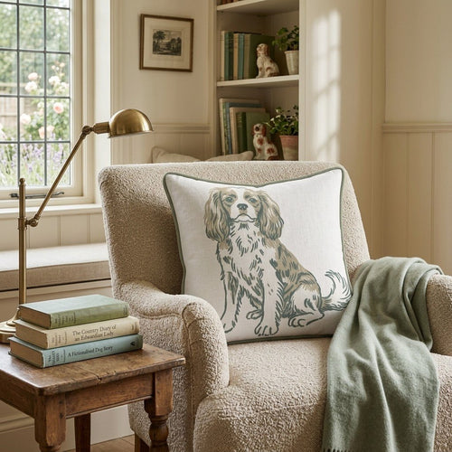 Cavalier King Charles Spaniel Throw Pillow - Hillcroft Home