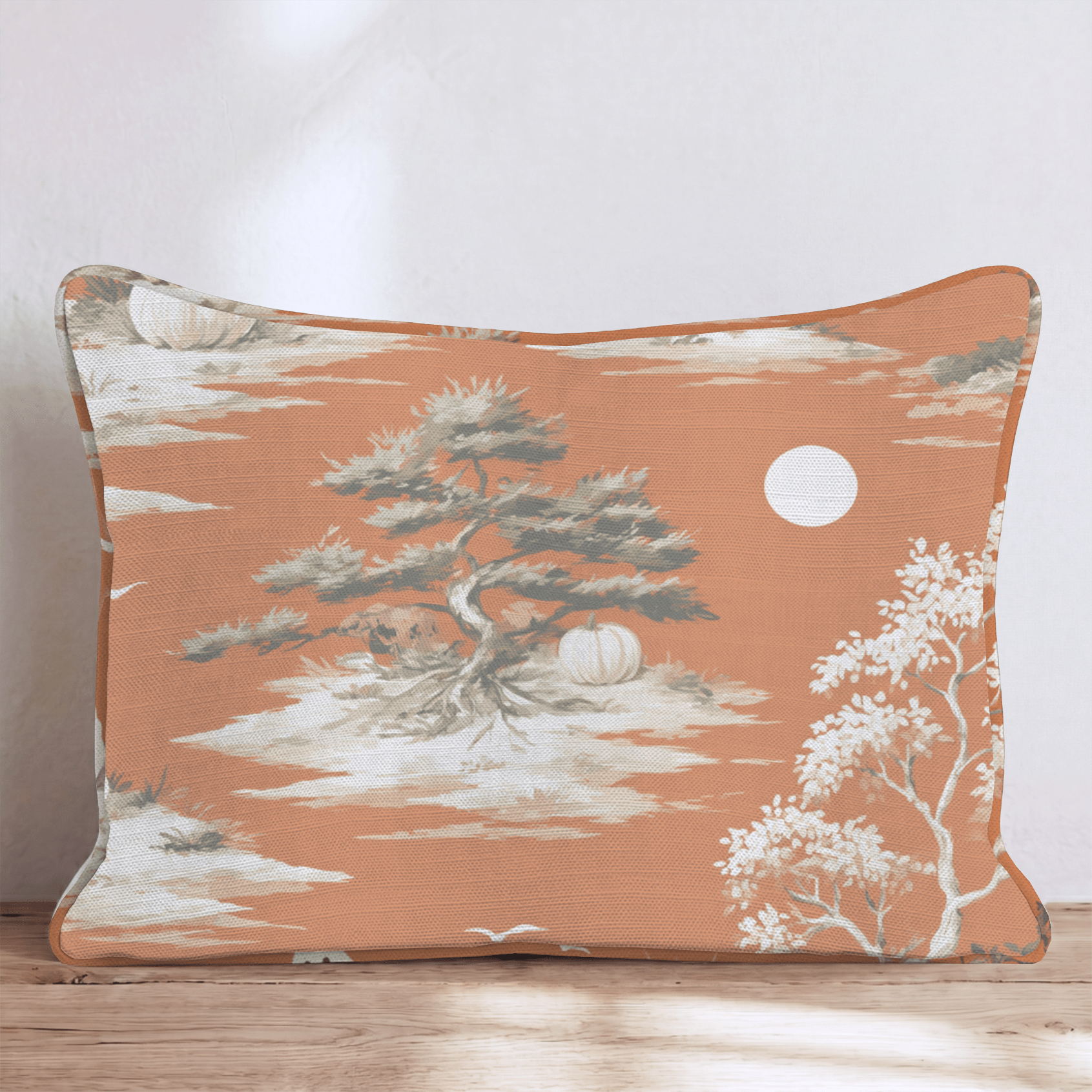 Cemetery Toile Throw Pillow - Hillcroft Home