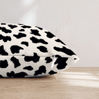 Chalk Cow Cream Throw Pillow - Hillcroft Home