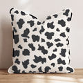 Chalk Cow Cream Throw Pillow - Hillcroft Home