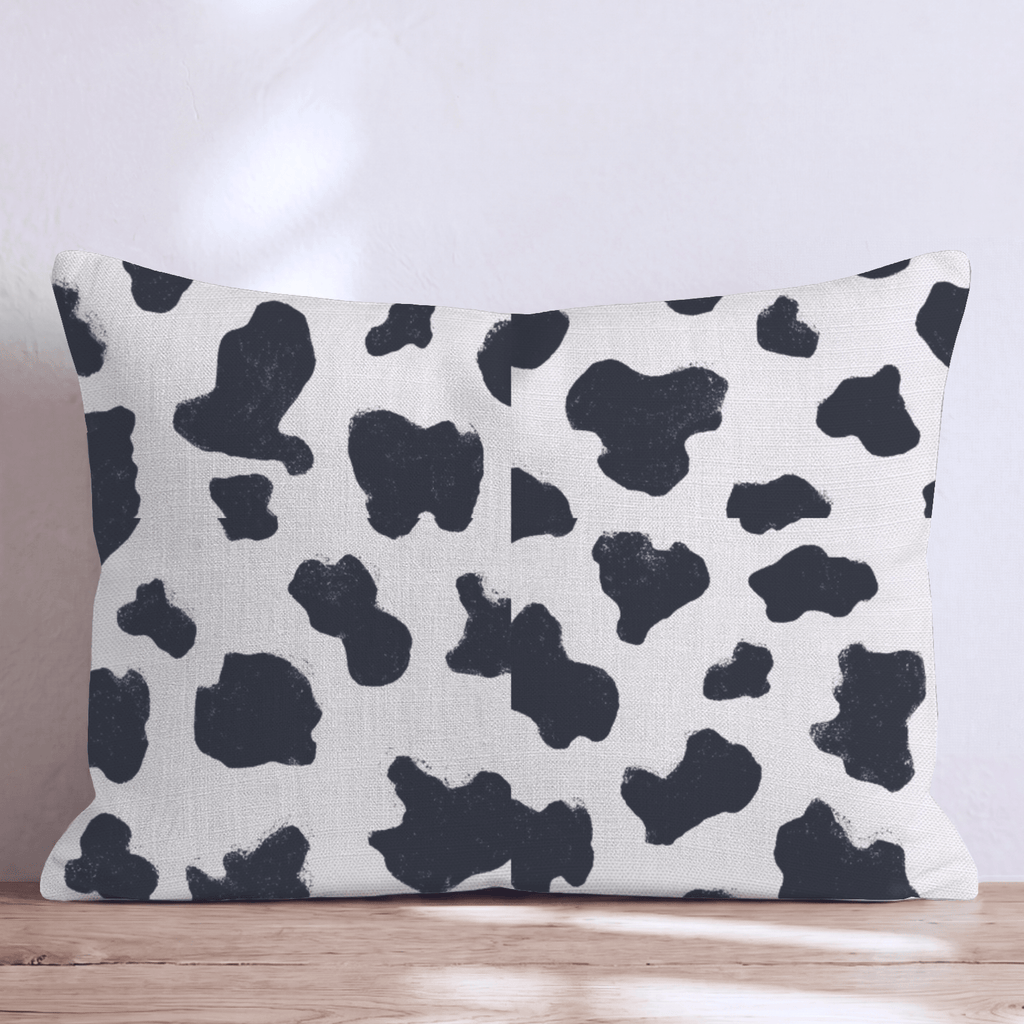 Chalk Cow Cream Throw Pillow - Hillcroft Home