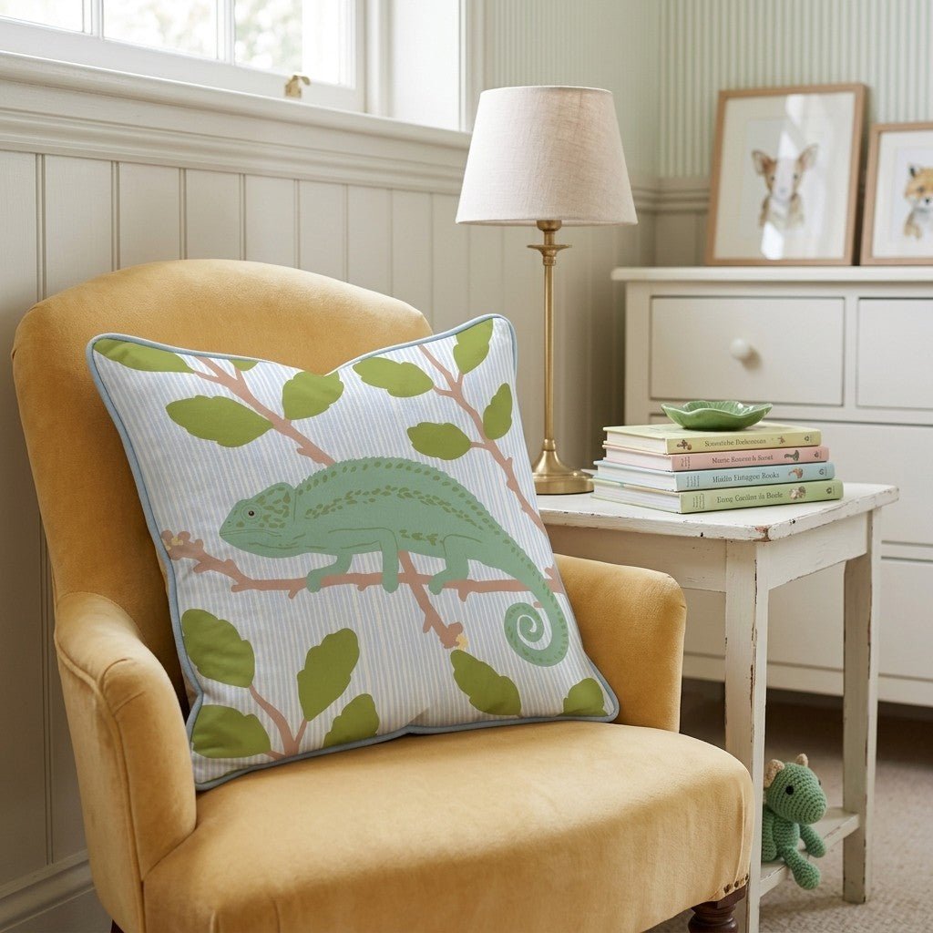 Chameleon Jungle Throw Pillow - Hillcroft Home