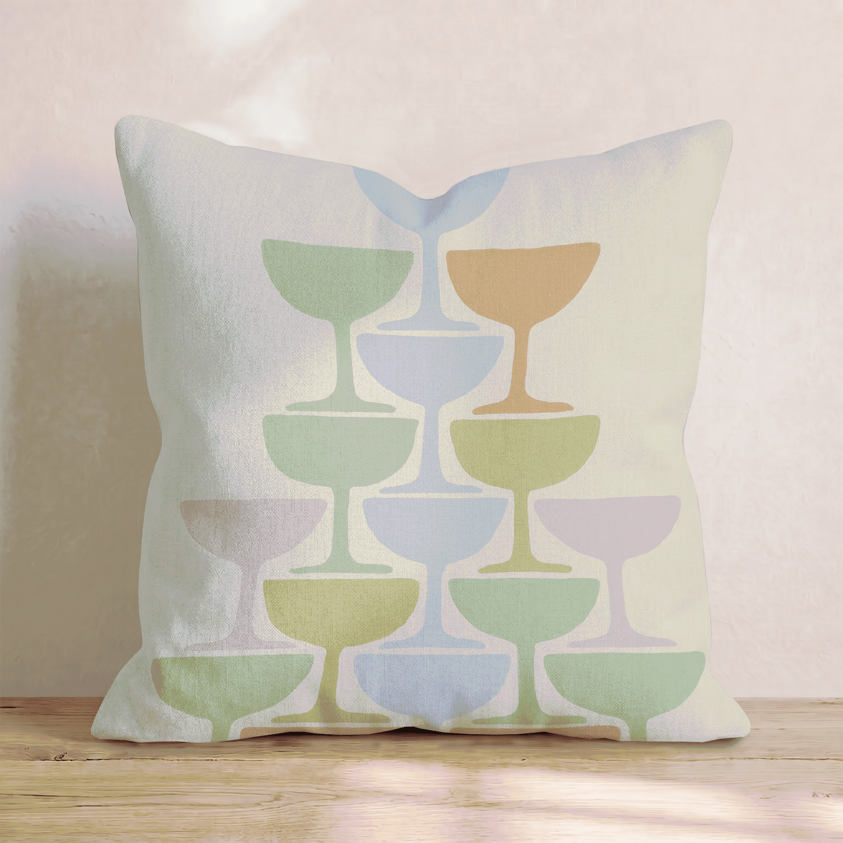 Champagne Tower Stack Throw Pillow - Hillcroft Home