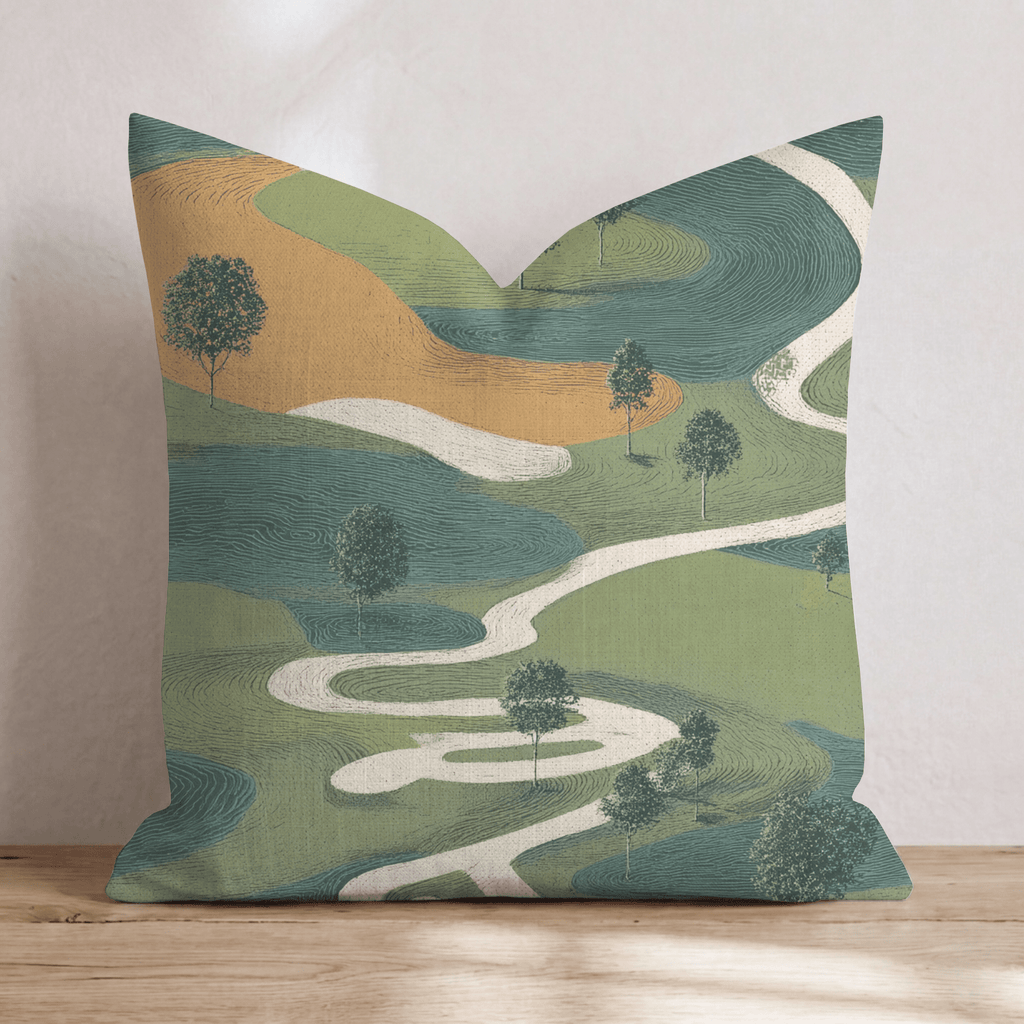 Charted Path Throw Pillow - Hillcroft Home