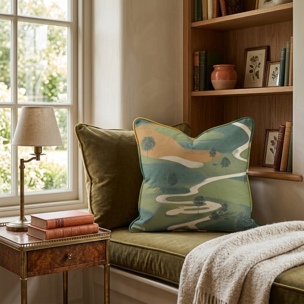 Charted Path Throw Pillow - Hillcroft Home