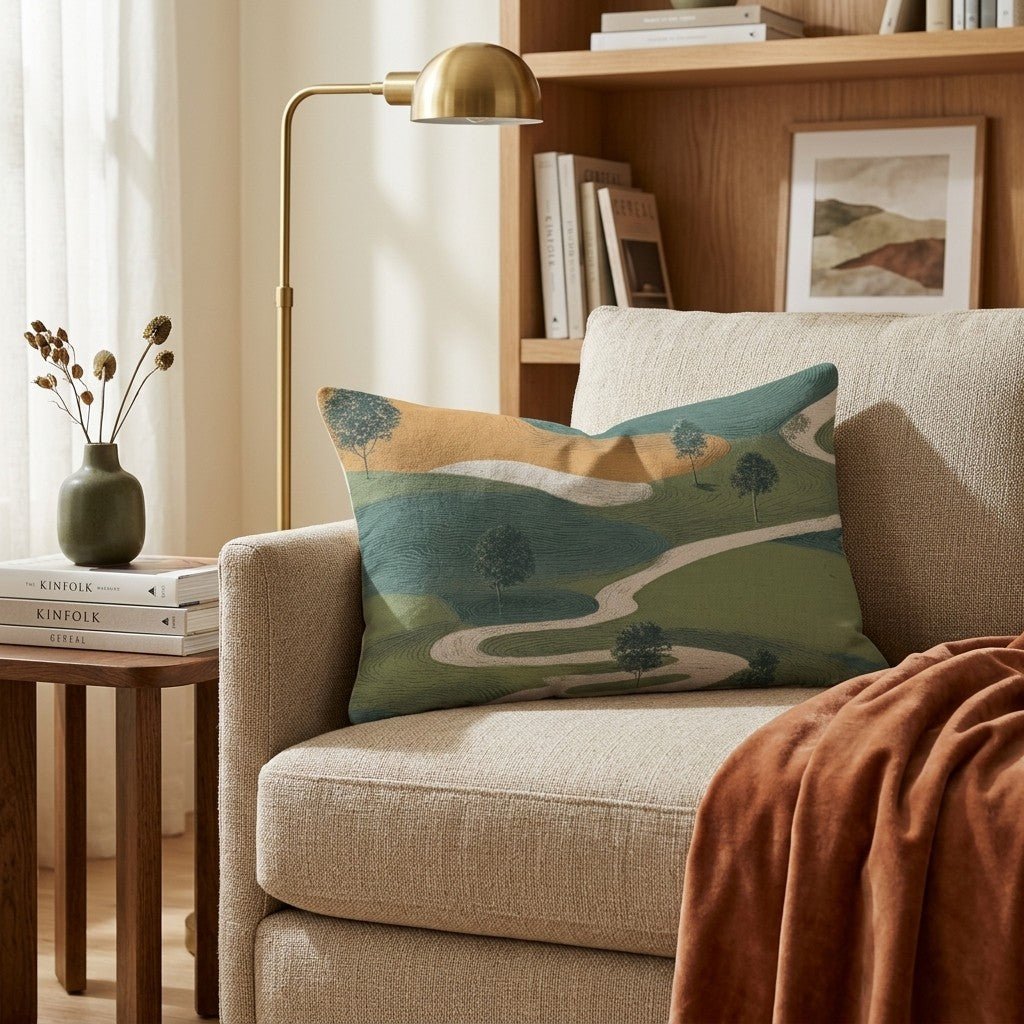 Charted Path Throw Pillow - Hillcroft Home
