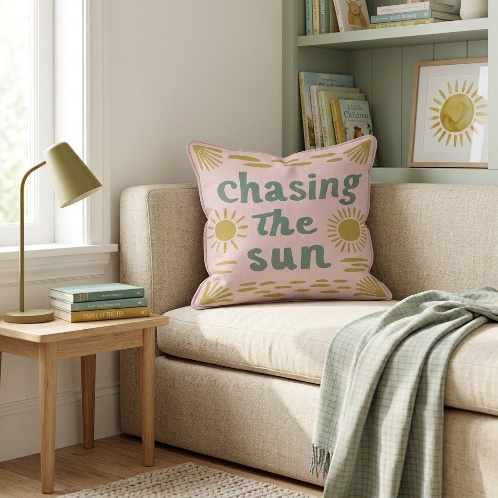 Chasing the Sun Throw Pillow - Hillcroft Home