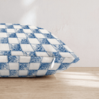 Checkered Toile Throw Pillow - Hillcroft Home