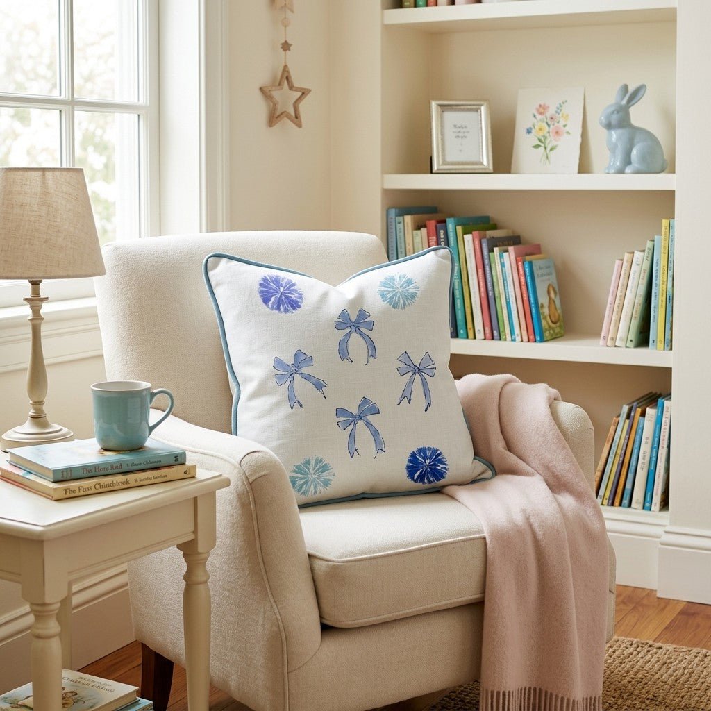 Cheer Bows & Poms Throw Pillow - Hillcroft Home