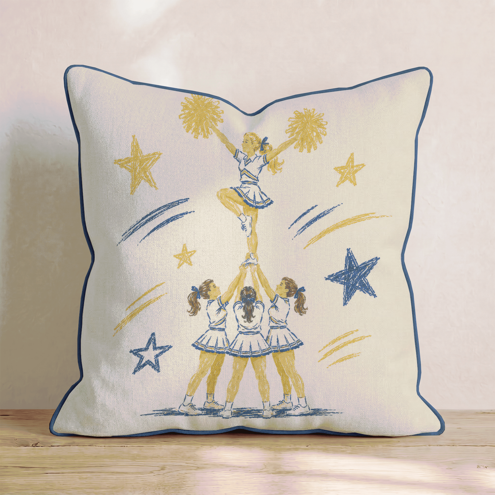 Cheer Stunt Throw Pillow - Hillcroft Home
