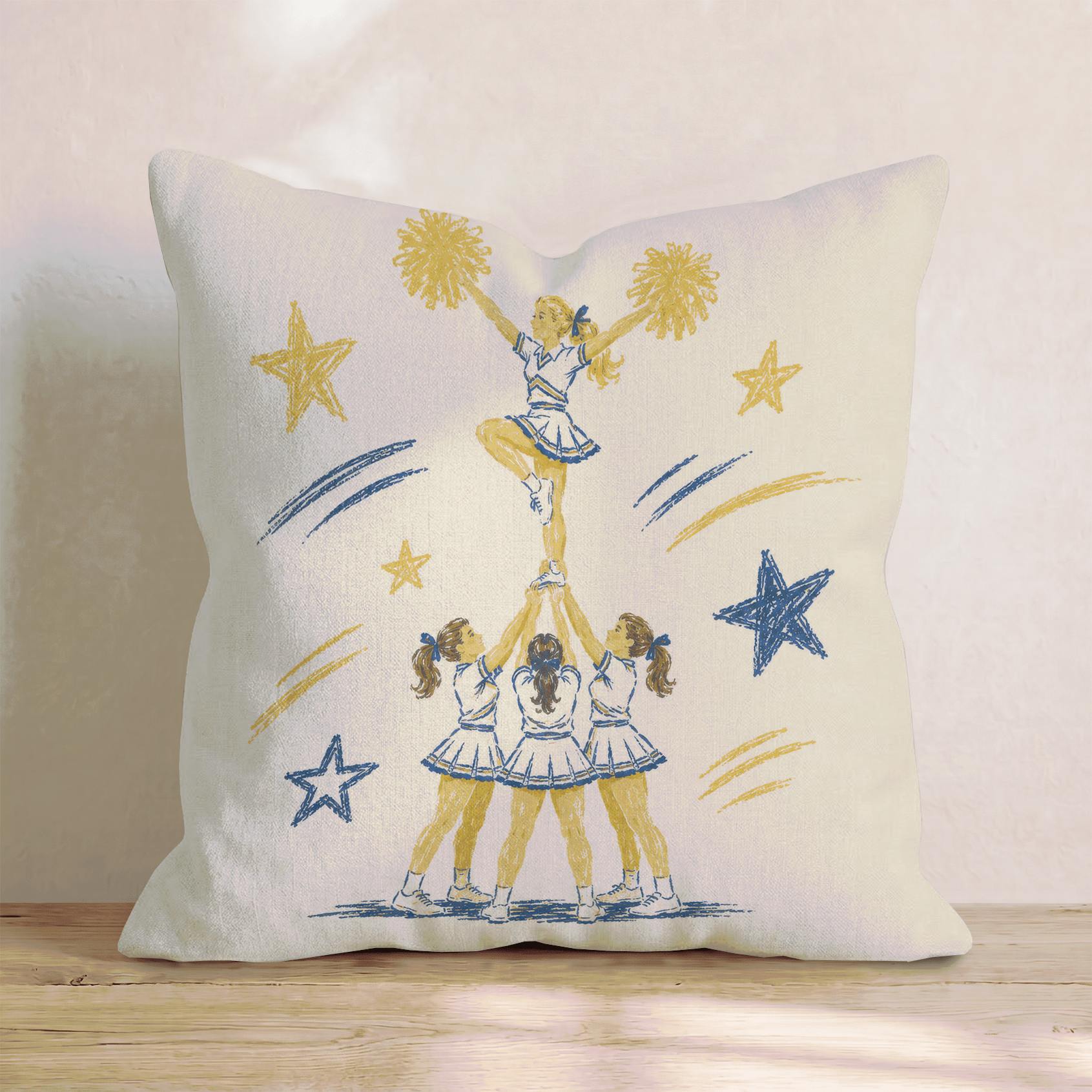 Cheer Stunt Throw Pillow - Hillcroft Home