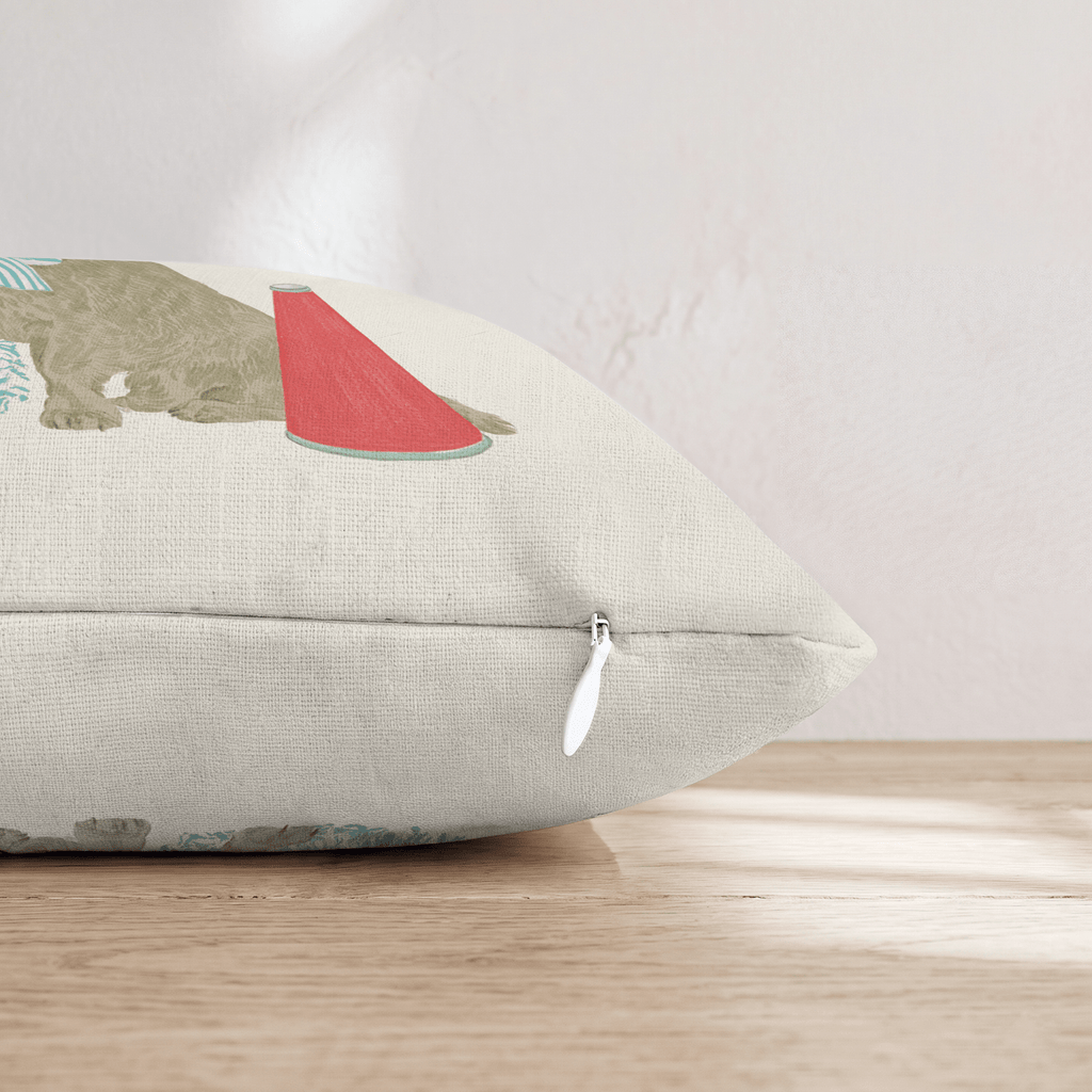 Cheerful Dachshund Throw Pillow - Hillcroft Home