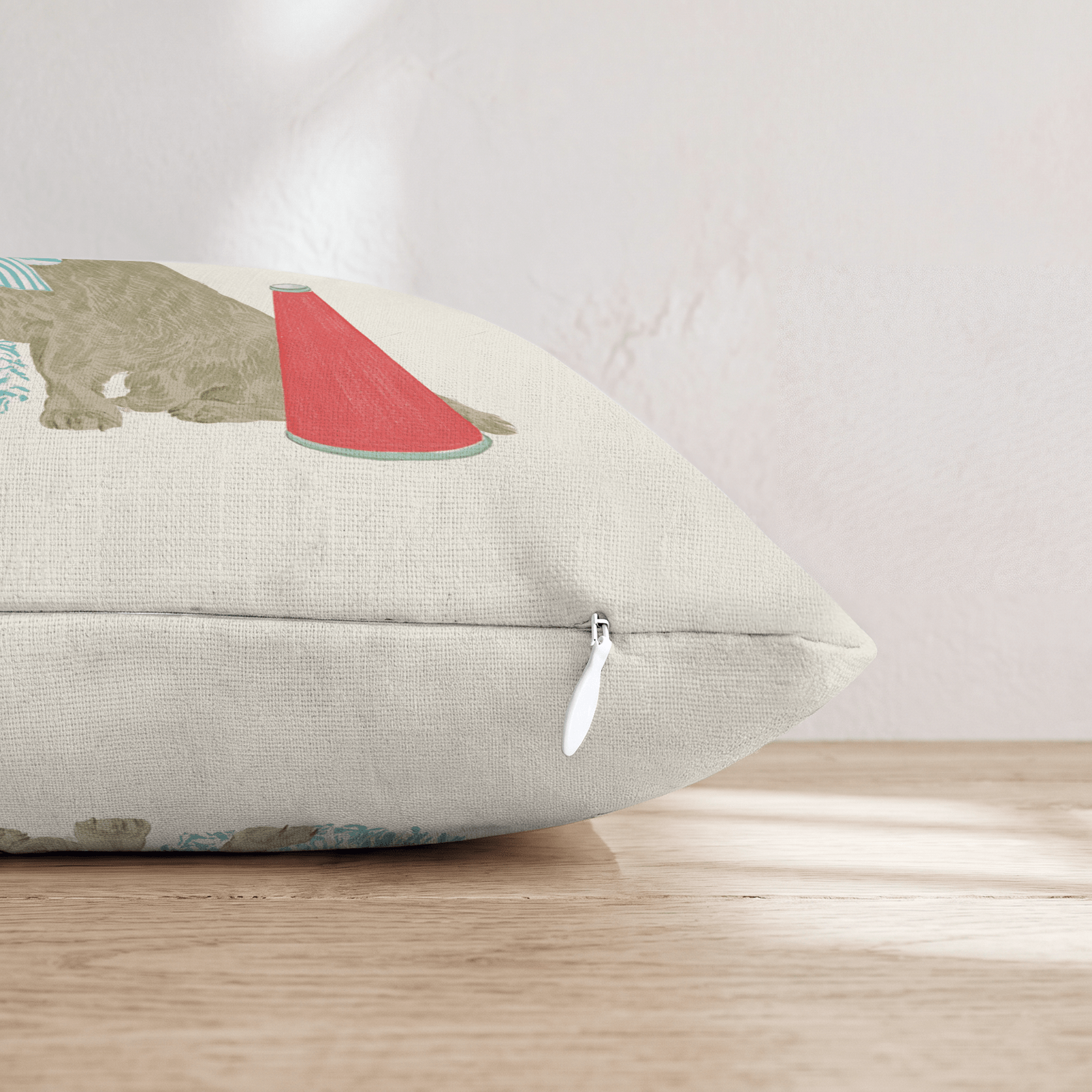 Cheerful Dachshund Throw Pillow - Hillcroft Home