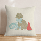Cheerful Dachshund Throw Pillow - Hillcroft Home