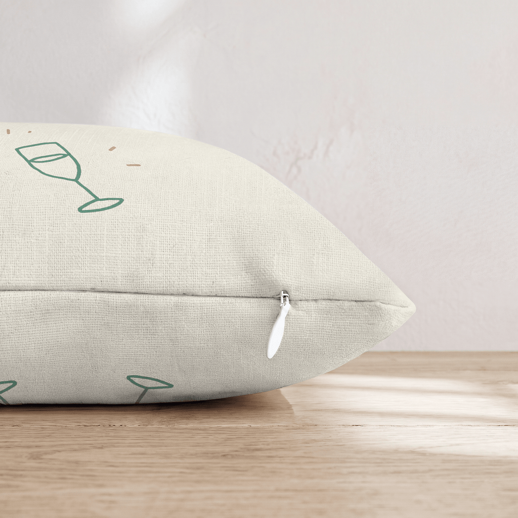 Cheers and Champagne Throw Pillow - Hillcroft Home