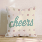 Cheers Script Flow Throw Pillow - Hillcroft Home