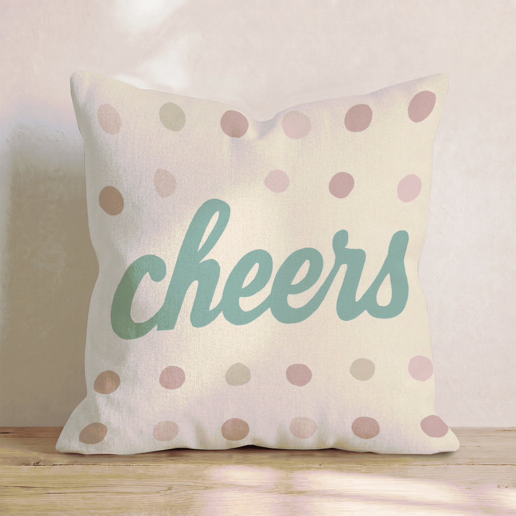 Cheers Script Flow Throw Pillow - Hillcroft Home